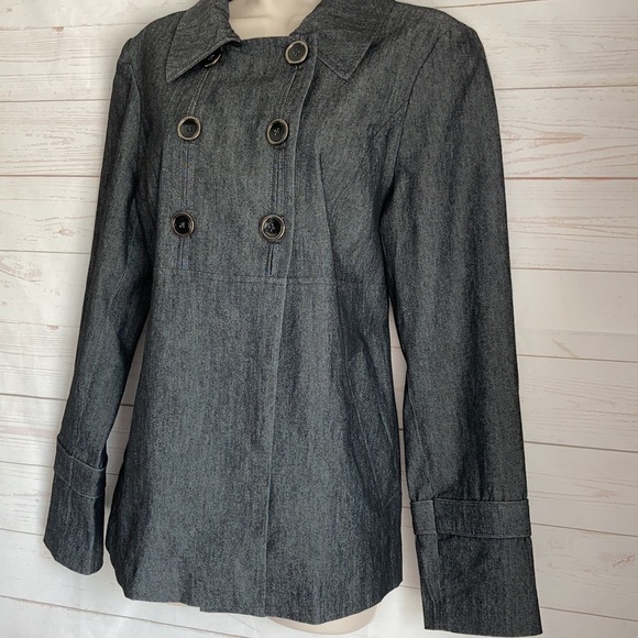 Sandro Sz M Stretch Gray Denim Light Jacket - Picture 3 of 10